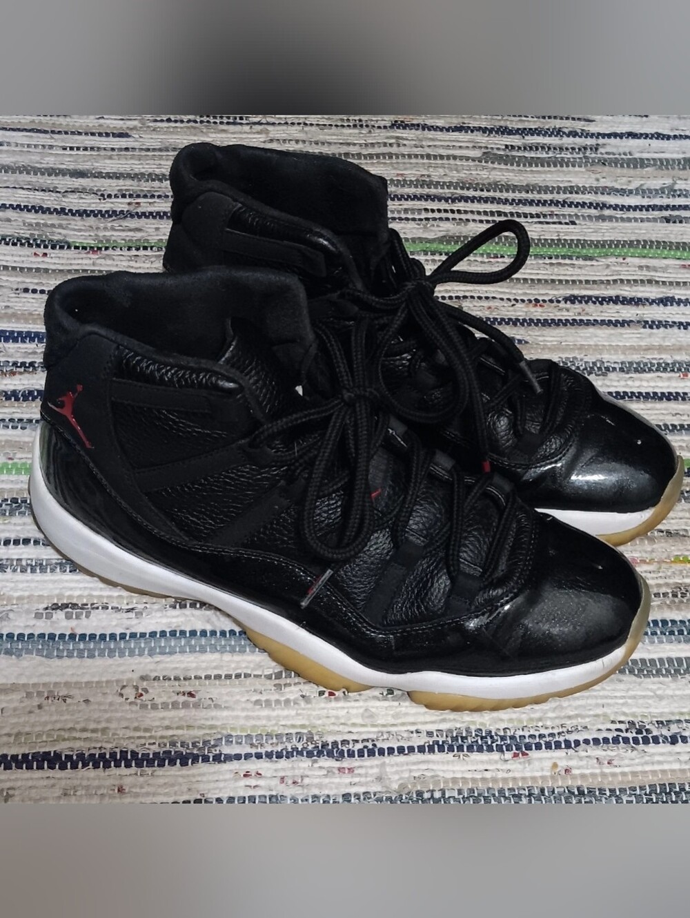 NIKE AIR JORDAN 11 Retro "72-10" Black Patent 378037-002 Sneaker Shoes Men SZ 12